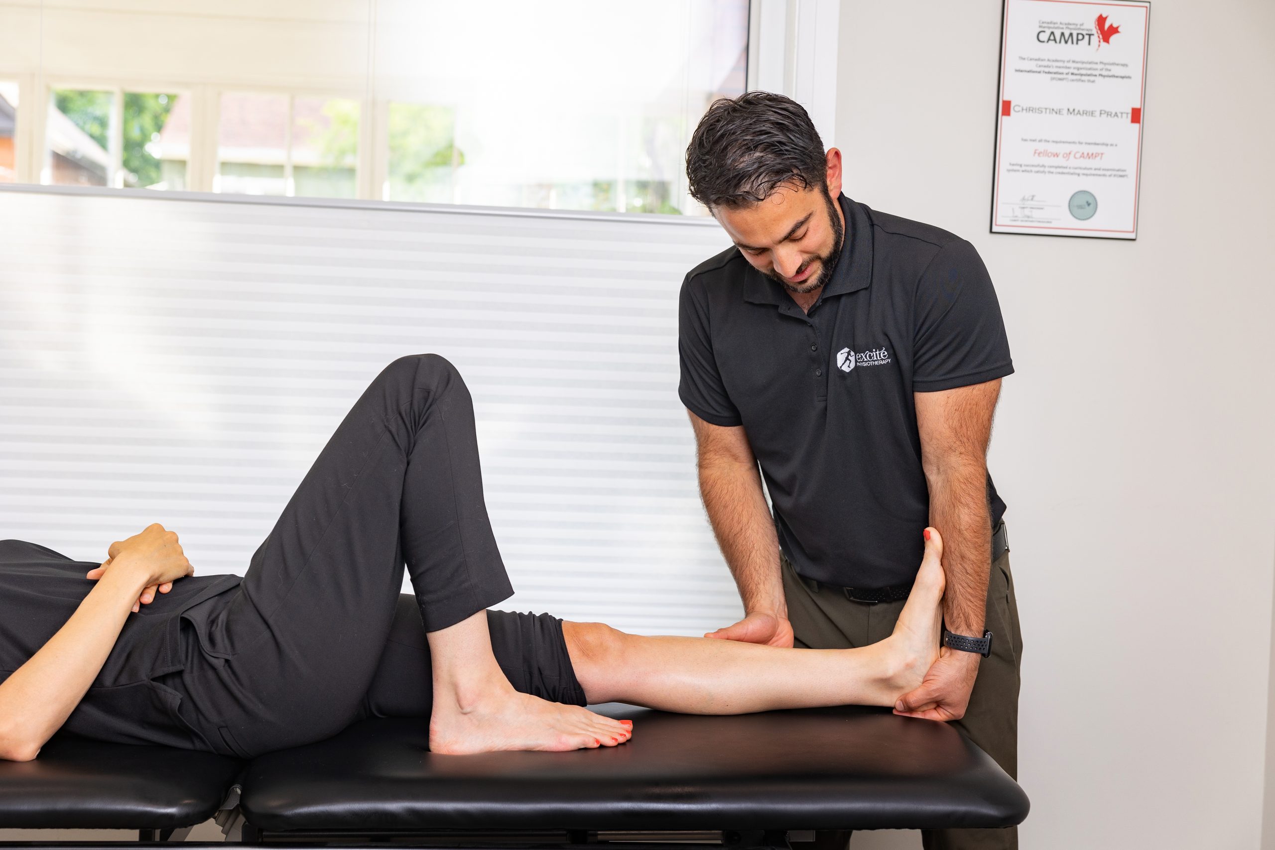 A Physiotherapist uses advanced manual therapy to help with ankle and foot pain