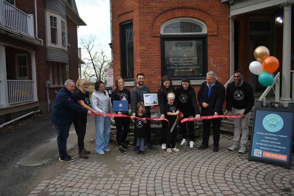 First Physiotherapy appointment in Barrie at Excite Physiotherapy, 105 Collier Street grand opening
